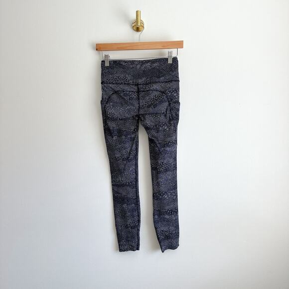 Lululemon Fast & Free 7/8 Tight II *Nulux 25" Meisai White Black 4 - Picture 3 of 10